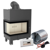 Kratki MBM inbouwhaard met bedieningspaneel, ventilatiebuis en kabels