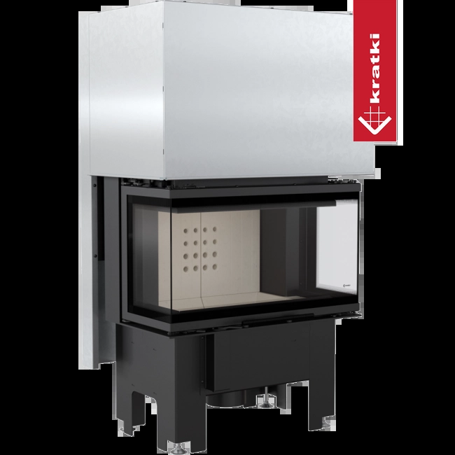 Kratki NBC 680/280 inbouwhaard met zwart front en metalen omkasting