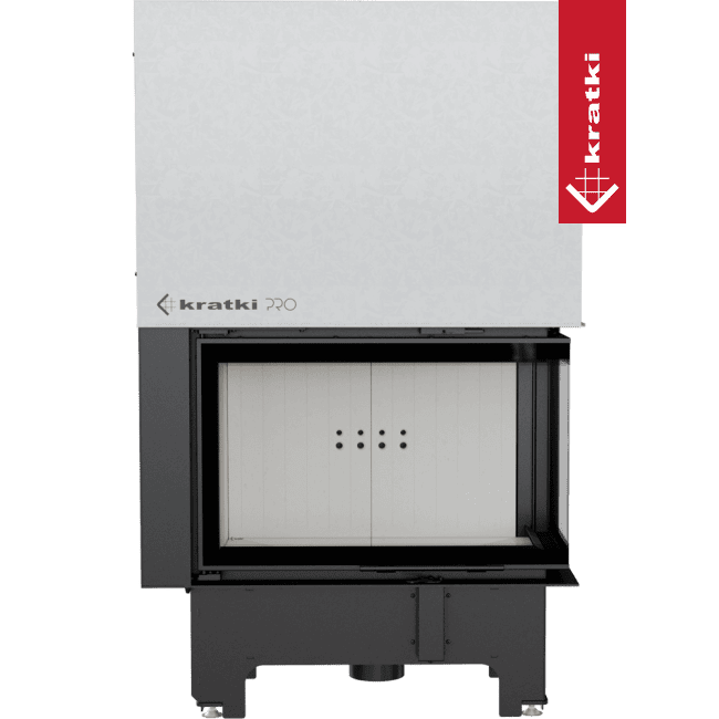 Kratki VNP inbouwhaard met witte omlijsting en zwarte vuurkamer