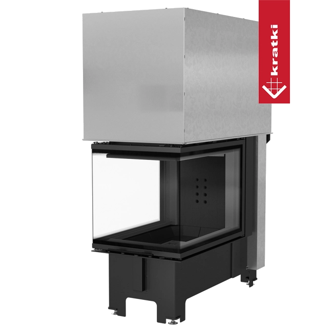 Kratki NBU 500/700 inbouwhaard met grote glazen ruit en metalen omkasting