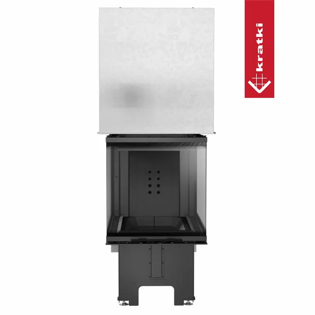 Kratki NBU 500/700 moderne inbouwhaard met glazen deur en strak design.