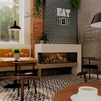 DRU Virtuo 150/2 Evolve in een café met brandend haardvuur