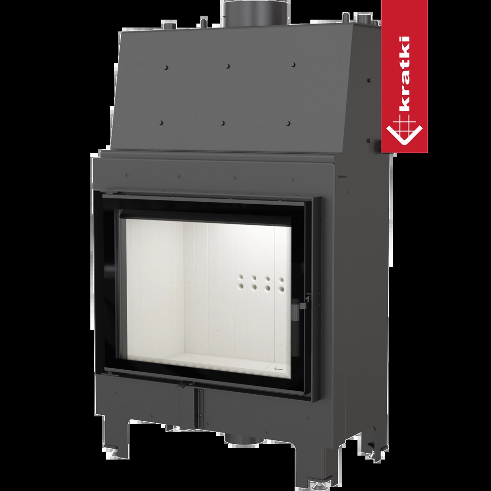 Kratki MBA CV inbouwhaard met zwart frame en wit interieur