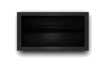 Icon Fires Slimline Firebox 1650 met Slimline 1400 Brander op witte achtergrond