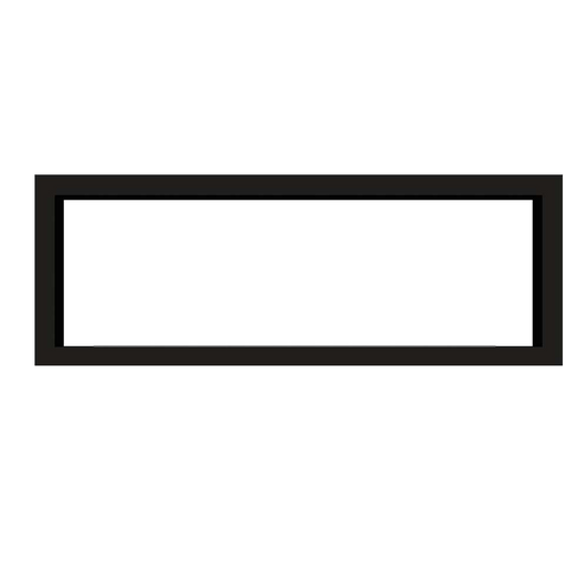 Icon Fires Double Sided Slimline Firebox 1650 zwart rechthoekig frame