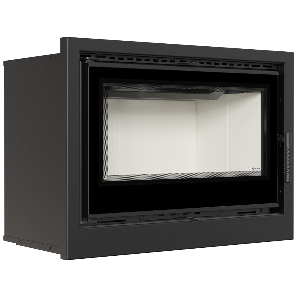 Kratki Kaseta Arke inbouwhaard met zwart frame en glazen front