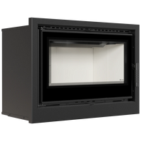 Kratki Kaseta Arke inbouwhaard met zwart frame en glazen front