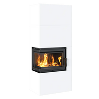 Kratki Simple Box in witte haard met zicht op vlammen