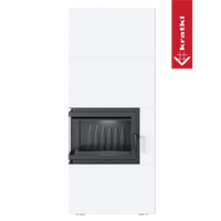 Kratki Simple Box witte inbouwhaard met glazen deur