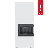 Kratki Simple Box witte inbouwhaard met glazen deur