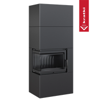 Kratki Simple Box zwarte haardkachel met glazen deur