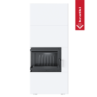 Kratki Simple Box witte inbouwhaard met glazen deur