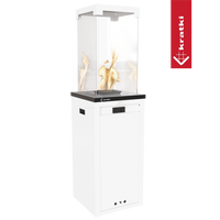 Kratki Patio Light terrasverwarmer met glazen vuurzuil