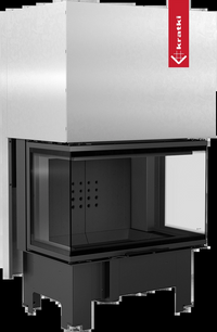 Kratki NBC 800/400 in moderne haardkachel met groot glasvenster