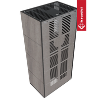Kratki Floki Box Links grijze kachel met geperforeerde panelen