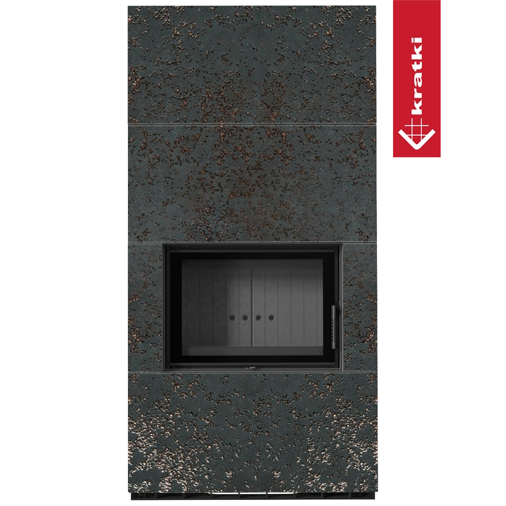 Kratki Floki Box inzethaard met donker getextureerde frontplaat en glazen deur