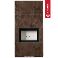 Kratki Floki Box in bruine wandbekleding met zwarte inbouwdeur