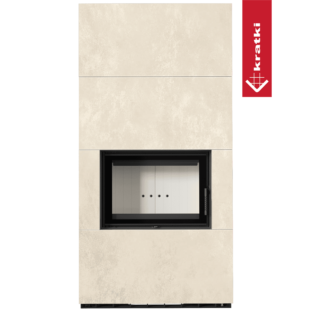 Kratki Floki Box in beige met zwarte inzethaard