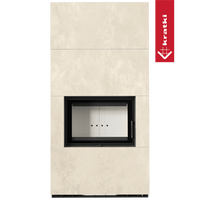Kratki Floki Box in beige met zwarte inzethaard