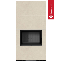 Kratki Floki Box in beige beklede inzethaard met zwarte deur