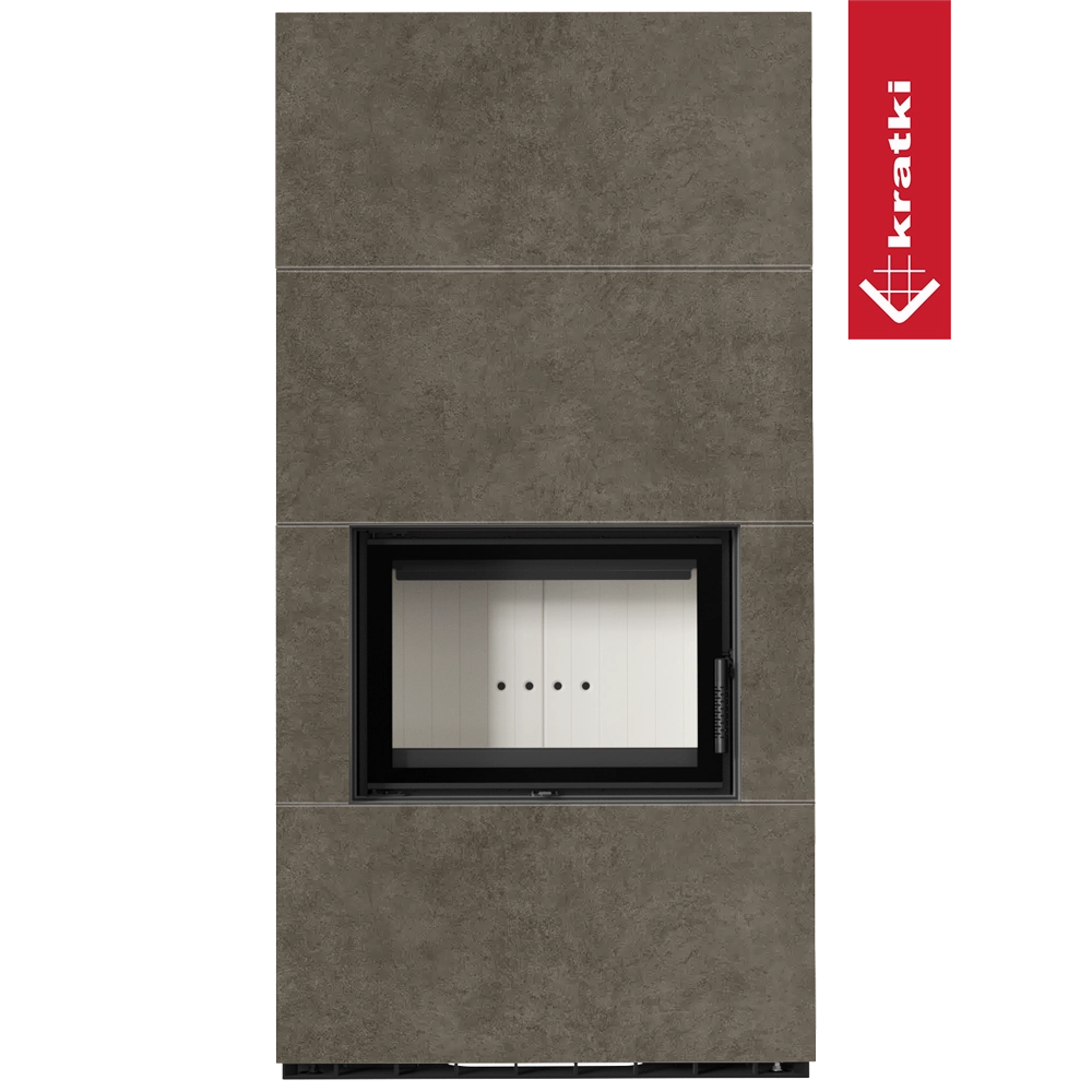 Kratki Floki Box inzethaard met grijze bekleding en glazen deur