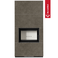 Kratki Floki Box inzethaard met grijze bekleding en glazen deur