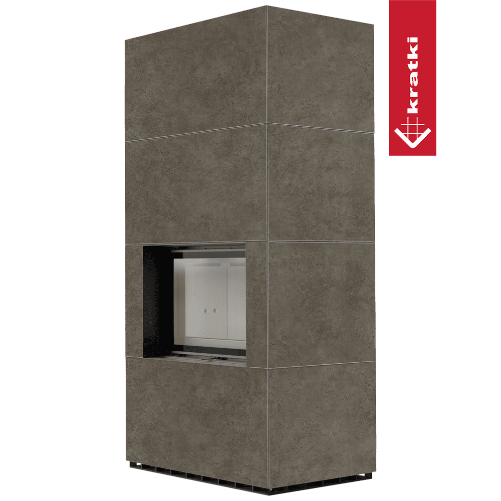 Kratki Floki Box in grijze bekleding met vierkante opening