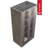 Kratki Floki Box metalen kachelbehuizing met ventilatiesleuven