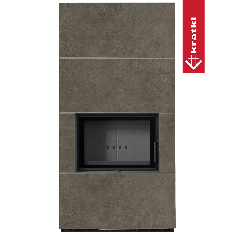 Kratki Floki Box in grijze tegelombouw met glazen deur