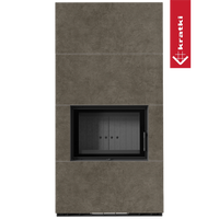 Kratki Floki Box in grijze tegelombouw met glazen deur