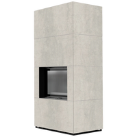 Kratki Floki Box haard met lichte bekleding en rechthoekige opening