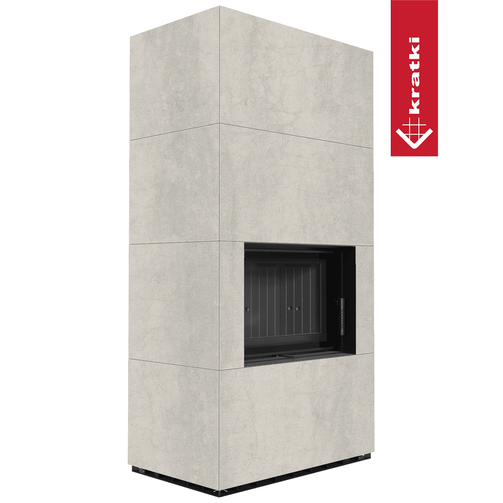 Kratki Floki Box in beige omkasting met zwarte haardopening