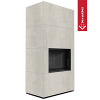 Kratki Floki Box in beige omkasting met zwarte haardopening
