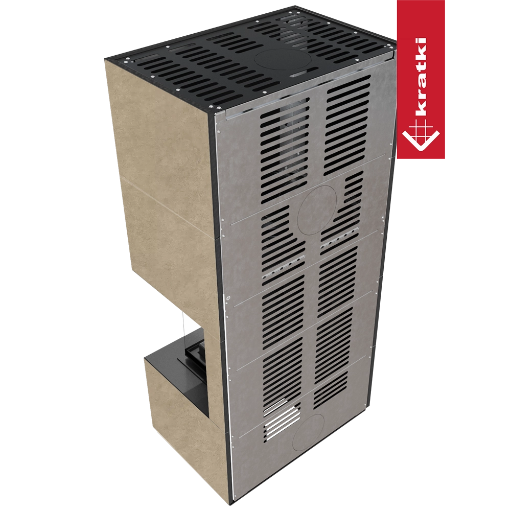 Kratki Floki Box Rechts in bouwpakket, metalen zijpaneel met ventilatiesleuven