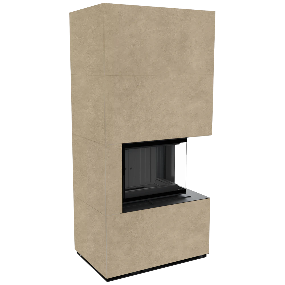 Kratki Floki Box Rechts in beige uitvoering op groene achtergrond