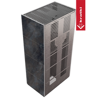Kratki Floki Box metalen kachel met geventileerde zijpanelen