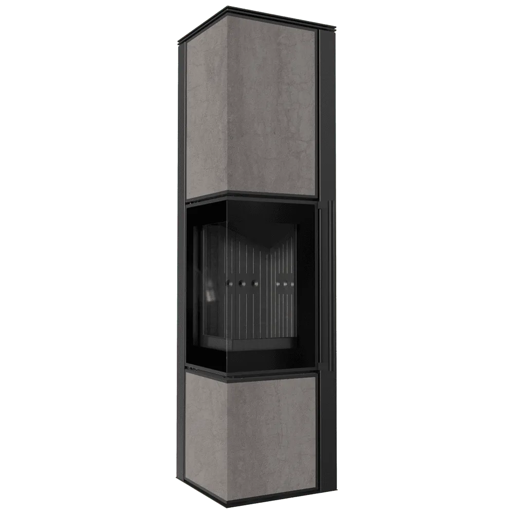 Kratki Tora L hoekhaard met modern design en glazen zijpanelen.