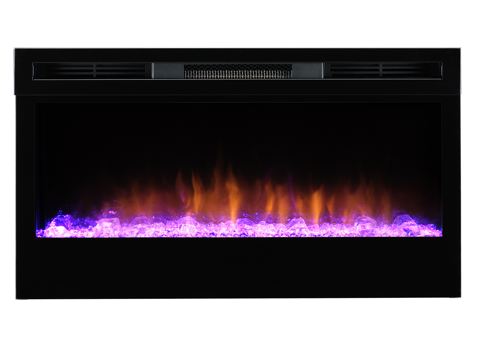Dimplex Prism 34'' elektrische haard met paarse en oranje vlammen
