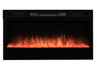 Dimplex Prism 34'' elektrische haard met vlammen en rood gloeibed