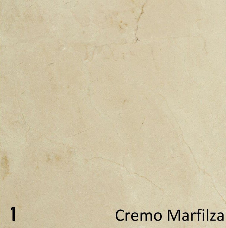 Schouw Stein Cremo Marfilza, beige marmerstructuur met nummer 1