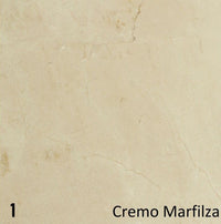 Schouw Stein Cremo Marfilza, beige marmerstructuur met nummer 1