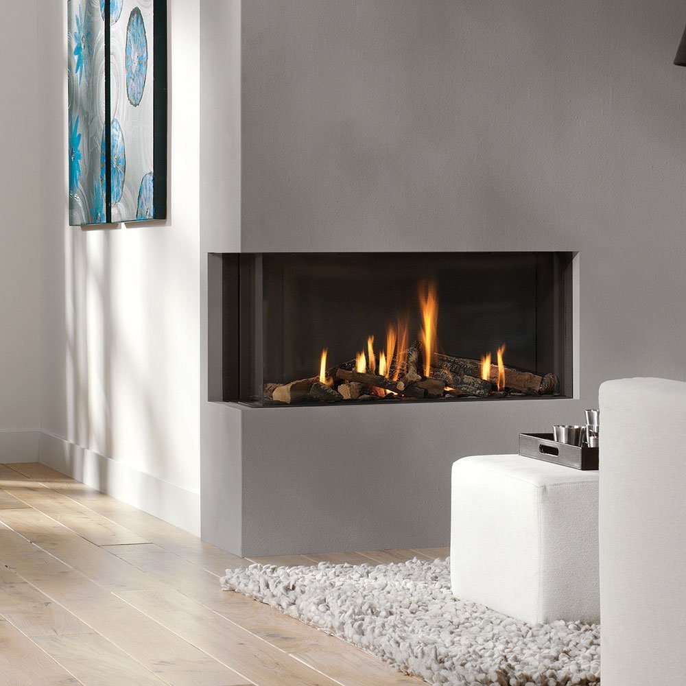 Element4 Bidore 100 gashaard in moderne woonkamer met ingebouwde haard