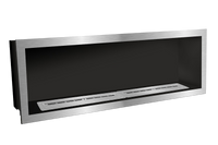 Icon Fires Slimline Firebox 2000 met twee Slimline Branders, RVS frame