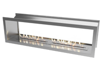 Icon Fires Double Sided Slimline Firebox 2000 met twee branders, met vlammen