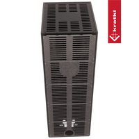 Kratki NBC 500/500 Hoog, hoge zwarte inbouwhaard met ventilatieroosters