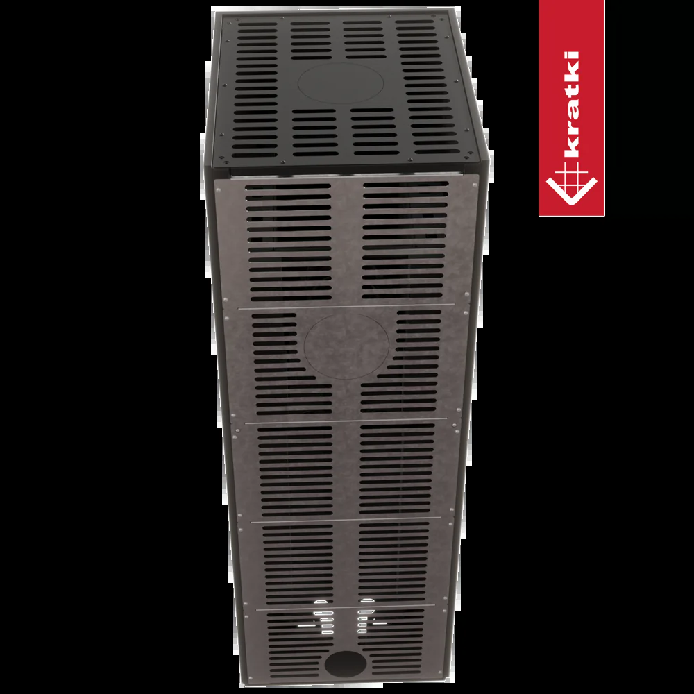 Kratki NBC 500/500 Hoog zwarte inbouwhaard met ventilatieroosters