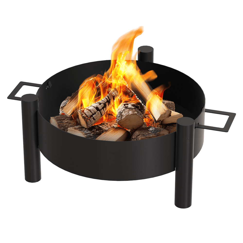 Kratki Rotondo vuurschaal met brandend hout