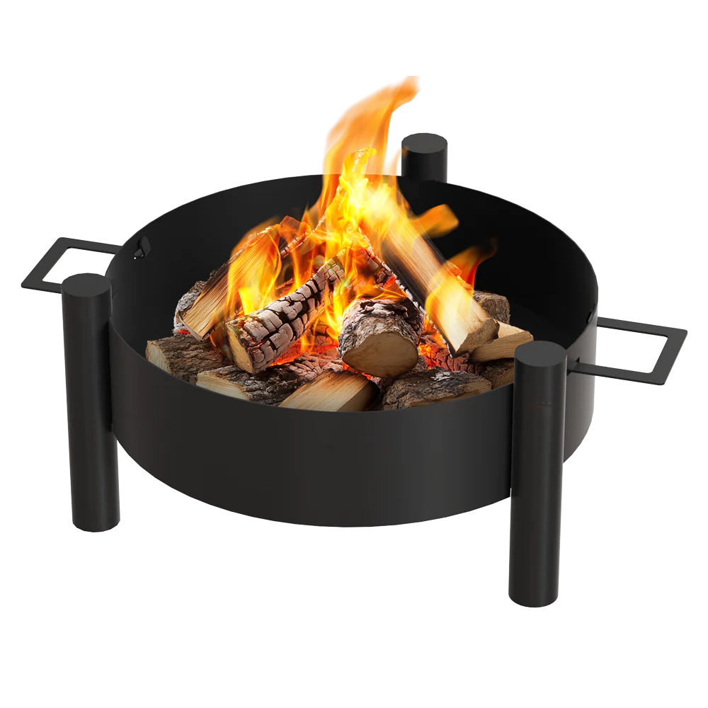 Kratki Rotondo vuurkorf met brandend hout