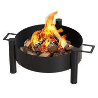 Kratki Rotondo vuurkorf met brandend hout
