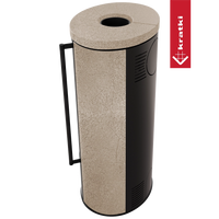 Kratki Erik pelletkachel met beige en zwarte afwerking